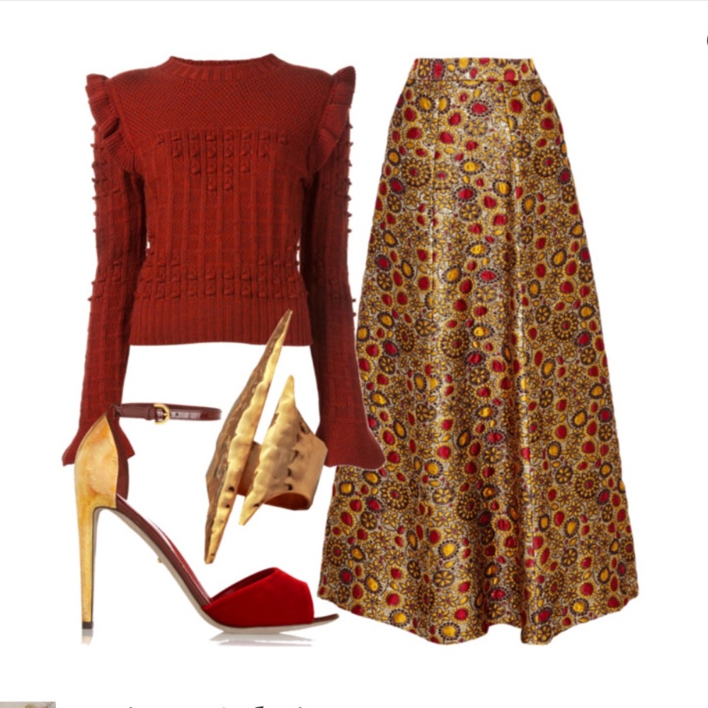 ❗️SOLD❗️Alice + Olivia Terilyn Brocade Maxi Skirt